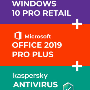 Windows 10 Pro + Microsoft Office 2019 Pro Plus + Kaspersky Anti Virus - Spedizione 60 minuti tramite mail